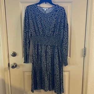 DownEast Army Green Animal Print Dress